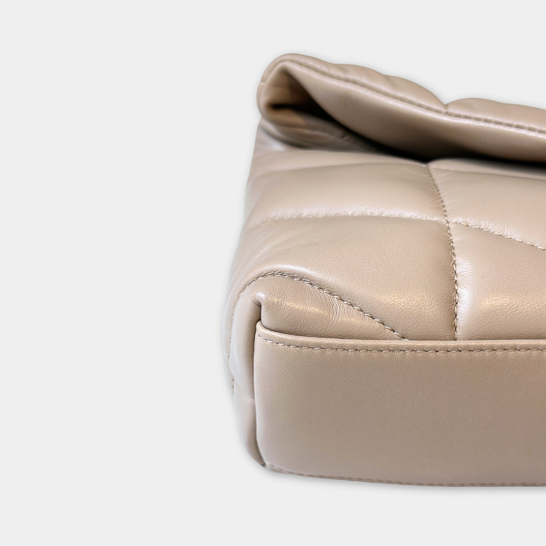 Saint Laurent Dark Beige Mini Toy Puffer Bag Kelly's Authentic Boutique