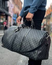 Louis Vuitton Damier Graphite Canvas Keepall Bandouliere 55 with Strap (has initials) Kelly's Authentic Boutique