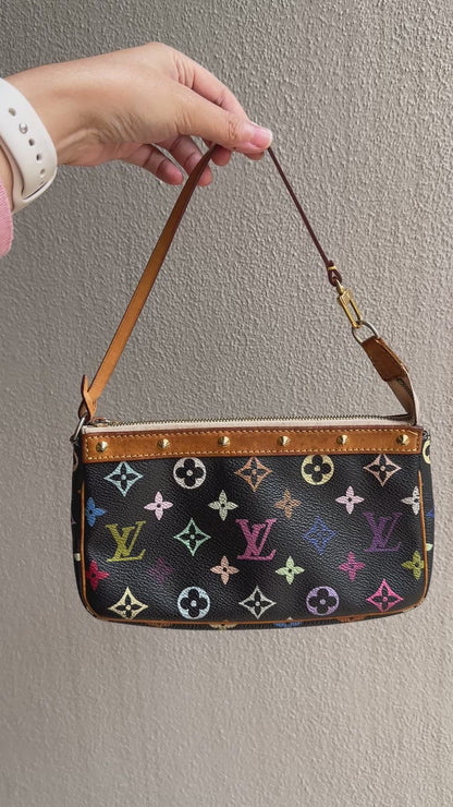 Louis Vuitton Black Multicolor Pochette